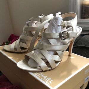 Barely worn satin Michael Kors size 8 Heels